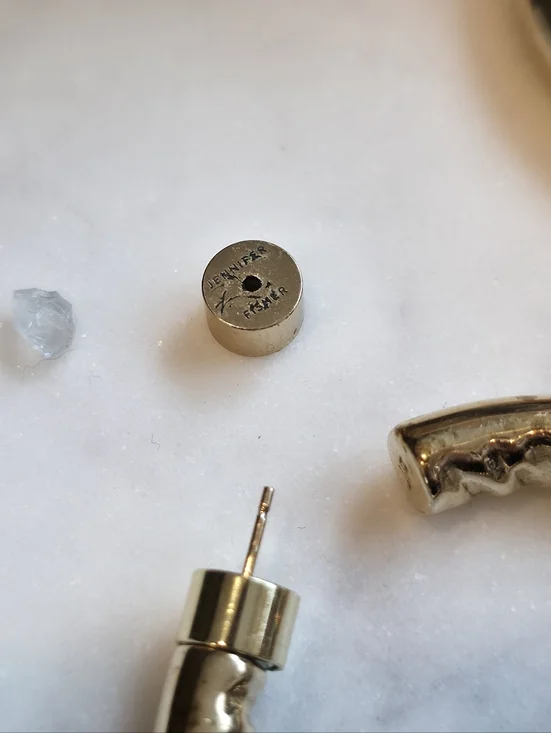 14k Gold Post Jennifer Fisher Hoops - Picture 4 of 9